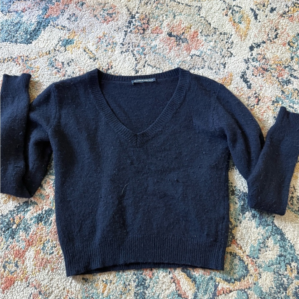 Brandy Melville Deep Blue V-Neck Sweater
